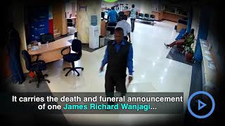 CCTV shows man wanted over Wanjigi death notice