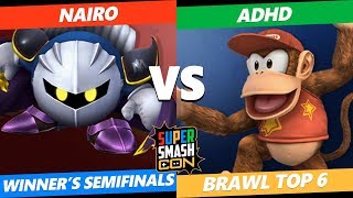 SSC 2019 SSBB - NRG Nairo (Meta Knight) VS  ADHD (Diddy Kong) Smash Brawl Winner's Semis