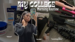 MY COLLEGE MORNING ROUTINE | realistic grwm, school uniform, etc