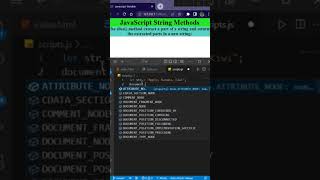 Javascript Tutorial | Javascript String Methods | Javascript Slice String #shorts #javascript