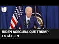 Biden dice que Trump “está bien” y asegura que lo ocurrido en Pensilvania “es algo enfermo”