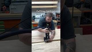 Cutting joinery in the cabinets I’m building with my Festool Domino #woodworking #tools #joinery