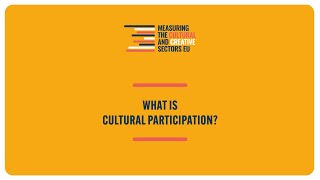 What is Cultural Participation?