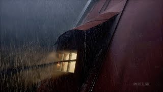 Fall Asleep Instantly With Heavy Rain On A Roof | Rain Sounds To Help You Sleep | Beat Insomnia | 4K