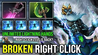 CRAZY Broken Right Click Khanda + Parasma Unlimited Lightning Hands Zeus Carry Dota 2