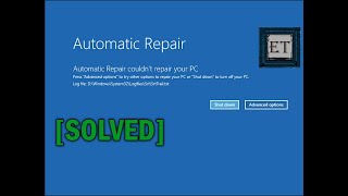 How to Fix Automatic Repair Loop in Windows 10 - Startup Repair Couldn’t Repair Your PC