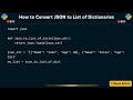 How to Convert JSON to List of Dictionaries