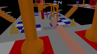 Polygon Nightmare Oculus VR Game play demo of 90's Dactyl Nightmare one of the FIRST real VR Games