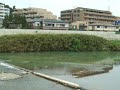 the hirose river was cloudy in the early morning