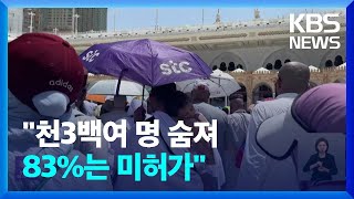 사우디 첫 공식 “순례객 1,300여 명 사망…대부분 미등록자” / KBS  2024.06.24.