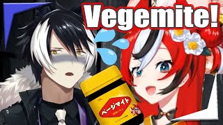 Bae broke Shien trying to feed Vegemite to him 【Holostars / Hololive EngSub】