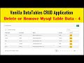 Vanilla DataTables CRUD Application - Delete or Remove Mysql Table Data - 4