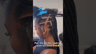 Best gel 10/10🤩🤩 #braids #knotlessbraids #braidstyles #boxbraids #knotless #edge#grwm