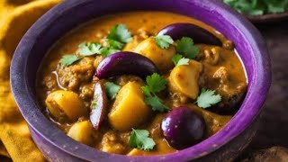 brinjal and potato curry💜✨#cooking #kitchen #foodrecipes #tastyfood #spicyfood #youtubevideo