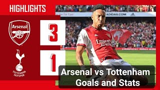Arsenal Vs Tottenham Hotspur Full Time Goals and Stats