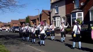 Morris Dancing in Horwich Lancashire England  for the upcoming St Georges Day 20,4,13