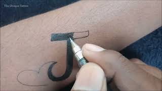 J letter tattoo design | Tattoo design with pen | The Unique Tattoo