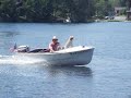 classic vintage 1961 15 pipestone runabout w 1957 johnson 35 hp and like new trailer