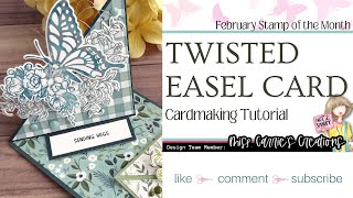 Twisted Easel Card Tutorial | Distress Oxide Stamping Techniques | Not 2 Shabby
