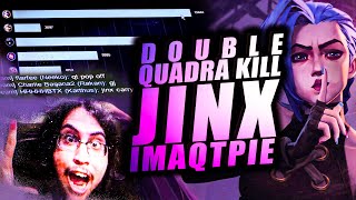 ADC Legend Imaqtpie - 1v9 Jinx DOUBLE QUADRA KILL in under 10 minutes!