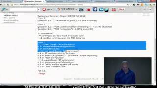 Lect.13E: Evaluation Comments Lecture 13