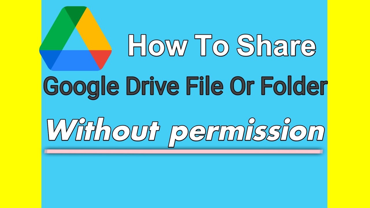 How To Share Google Drive Link Without Permission | How To Share Google ...