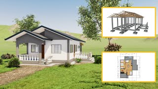 House Design | (60 sqm.)  3 BEDROOMS, WITH SERVICE AREA