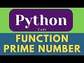 Prime Number | Function in python | prime or not | python programming | education #shorts #python
