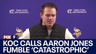 Kevin O'Connell calls Aaron Jones fumble 'catastrophic and it can't happen'