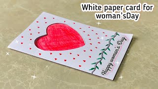 Easy White Paper Card For Woman’s Day / Mother’s Day😍 | Beautiful  Greeting Card idea without glue