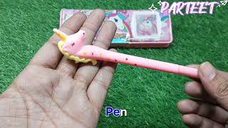 Combo 666 Pink Unicorn Pencil box