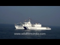 p620 sayura from sri lanka and indian coast guard ship sails on east coast of india