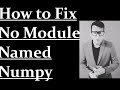 How to Fix No Module Named Numpy
