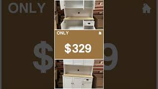 Transform Your Kitchen! 71” Pantry Buffet Cabinet with Hutch, Microwave Stand, and Storage Galore!