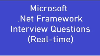 .NET INTERVIEW QUESTIONS AND ANSWERS