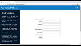 RPA Challenge with Python, Selenium and Javascript