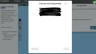 Testout | Network +|8.2.8 Lab: Scan Using ZENMAP