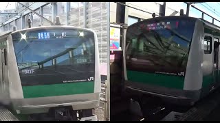 JR埼京線 北赤羽駅 E233系通勤快速・快速列車通過シーン集