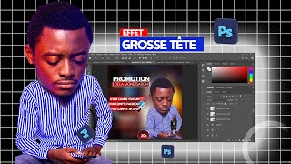 #photoshop  tutoriel effet grosse tête