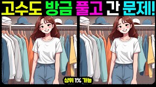 【다른그림찾기/집중력향상]고수도 방금 풀고 간 문제! 상위1% 가능【틀린그림찾기/치매예방/Find the Difference】