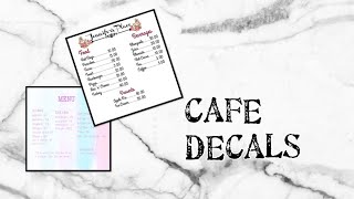 Roblox Decal Id Cafe Menu