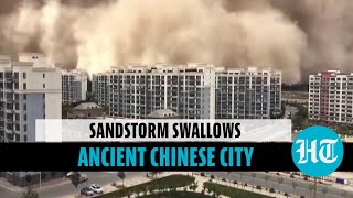 Watch: Dramatic visuals as mega sandstorm engulfs China’s ancient city of Dunhuang