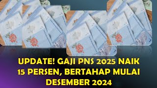 UPDATE! GAJI PNS 2025 NAIK 15 PERSEN, BERTAHAP MULAI DESEMBER 2024