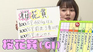 【桜花賞】冨田有紀アナのチョイ足しキーワード『100%！460kg以上、前走3着以内、キンカメ』