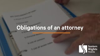 Obligations of an attorney | Seniors Rights Victoria