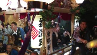 2016 藤枝大祭 岡出山屋台 益津屋台との曳き違い