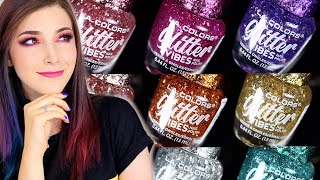 LA Colors Glitter Vibes Nail Polish Review and Swatches || KELLI MARISSA