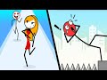 RUN NOW vs MR BOUNCE - All Levels Satisfying Double Gameplay Stickman Games Android Walkthrough ios