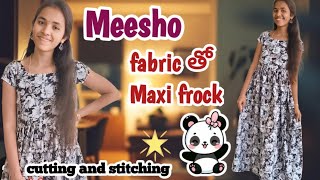 meesho fabric tho maxi frock #viralvideo #middleclassbudget #fashion