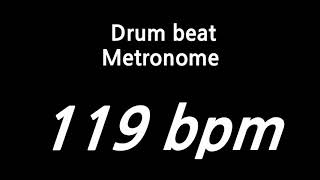 119 bpm metronome drum